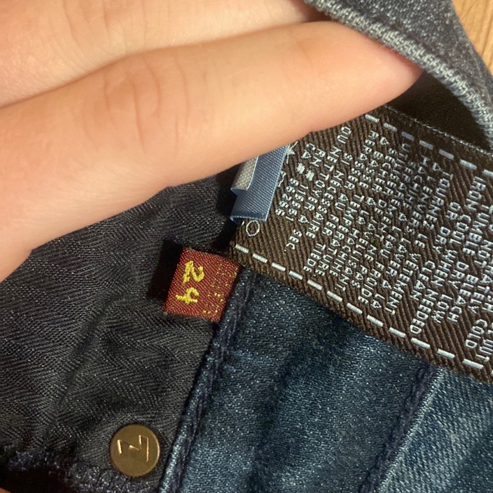 7 for all man kind dark wash jeans